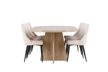 Bootcut Matbord 230x115 cm med 6 Leone Matstol - Möbler - Matplats - Matgrupp & matbord med stolar