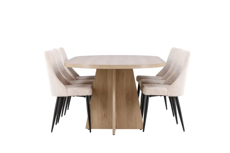 Bootcut Matbord 230x115 cm med 6 Leone Matstol - Möbler - Matplats - Matgrupp & matbord med stolar