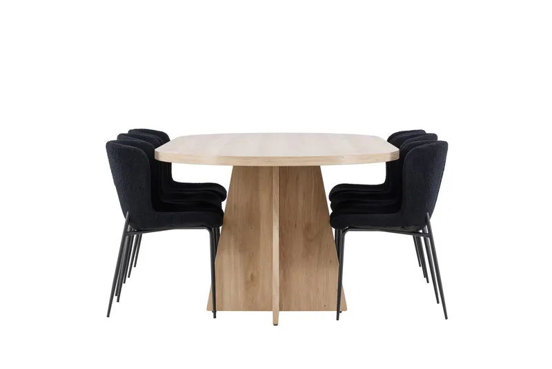 Bootcut Matbord 230x115 cm med 6 Modesto Matstol - Möbler - Matplats - Matgrupp & matbord med stolar