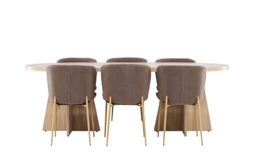 Bootcut Matbord 230x115 cm med 6 Modesto Matstol - Möbler - Matplats - Matgrupp & matbord med stolar