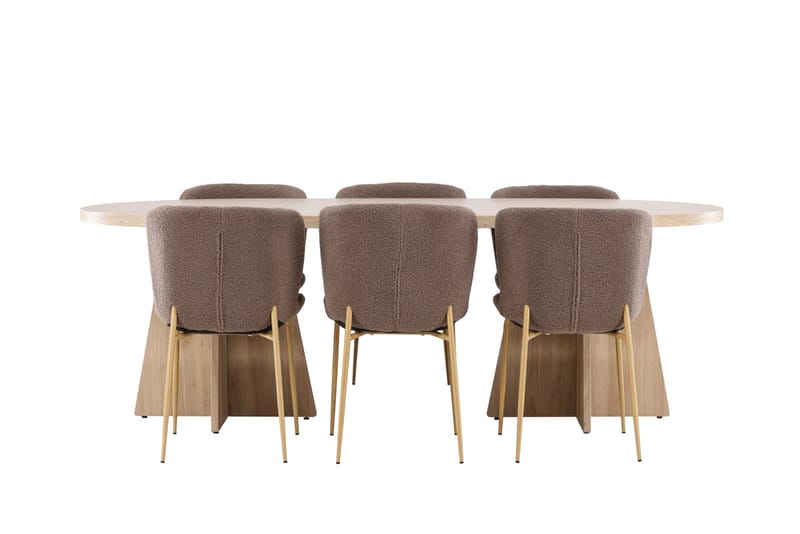 Bootcut Matbord 230x115 cm med 6 Modesto Matstol - Möbler - Matplats - Matgrupp & matbord med stolar