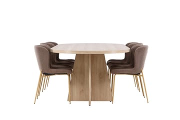 Bootcut Matbord 230x115 cm med 6 Modesto Matstol - Möbler - Matplats - Matgrupp & matbord med stolar
