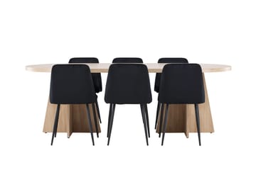 Bootcut Matbord 230x115 cm med 6 Night Matstol - Möbler - Matplats - Matgrupp & matbord med stolar