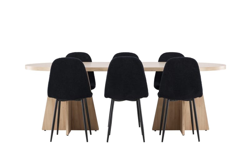 Bootcut Matbord 230x115 cm med 6 Polar Matstol - Möbler - Matplats - Matgrupp & matbord med stolar