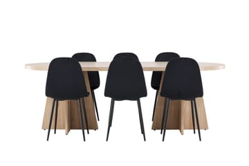 Bootcut Matbord 230x115 cm med 6 Polar Köksstol - Möbler - Matplats - Matgrupp & matbord med stolar