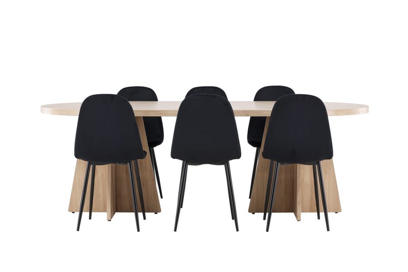 Bootcut Matbord 230x115 cm med 6 Polar Köksstol - Möbler - Matplats - Matgrupp & matbord med stolar