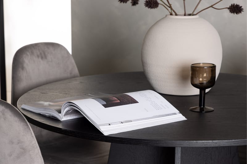 Bootcut Matgrupp 110 cm Rund med 4 Eva stolar - Svart - Möbler - Matplats - Matgrupp & matbord med stolar