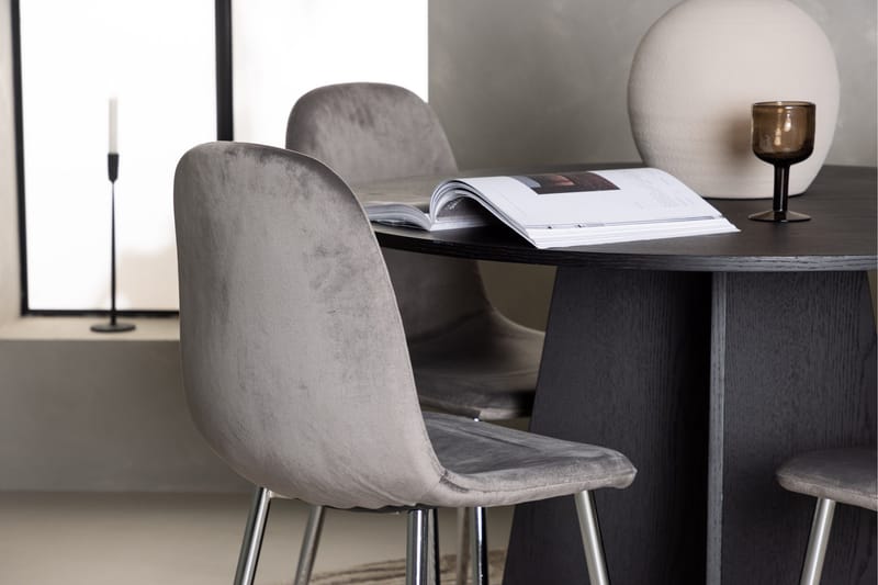 Bootcut Matgrupp 110 cm Rund med 4 Eva stolar - Svart - Möbler - Matplats - Matgrupp & matbord med stolar