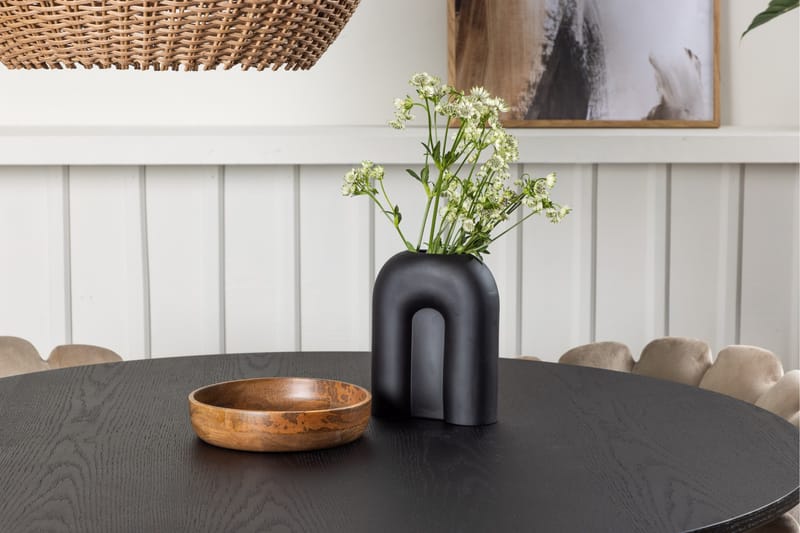 Bootcut Matgrupp 110 cm Rund med 4 Limhamn stolar - Beige - Möbler - Matplats - Matgrupp & matbord med stolar