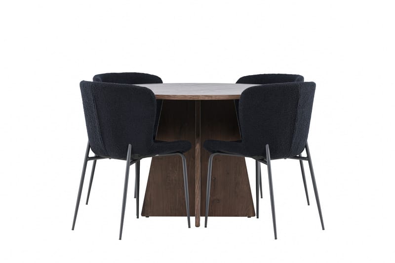 Bootcut Matgrupp 110 cm Rund med 4 Modesto stolar - Möbler - Matplats - Matgrupp & matbord med stolar