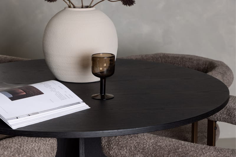 Bootcut Matgrupp 110 cm Rund med 4 Morning stolar - Svart - Möbler - Matplats - Matgrupp & matbord med stolar