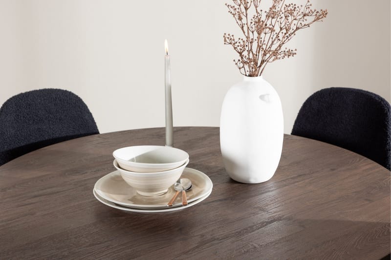 Bootcut Matgrupp 110 cm Rund med 4 Polar stolar - Mocca/Svart - Möbler - Matplats - Matgrupp & matbord med stolar