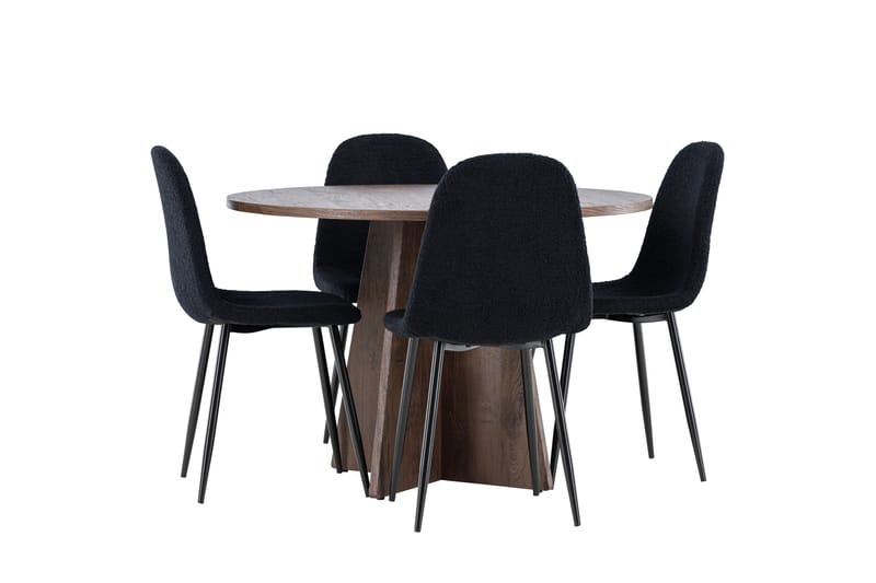 Bootcut Matgrupp 110 cm Rund med 4 Polar stolar - Möbler - Matplats - Matgrupp & matbord med stolar