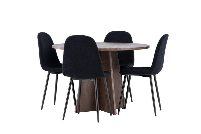 Bootcut Matgrupp 110 cm Rund med 4 Polar stolar - Möbler - Matplats - Matgrupp & matbord med stolar