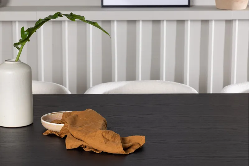 Bootcut Matgrupp 230 cm Oval med 6 Edina Stolar - Svart - Möbler - Matplats - Matgrupp & matbord med stolar