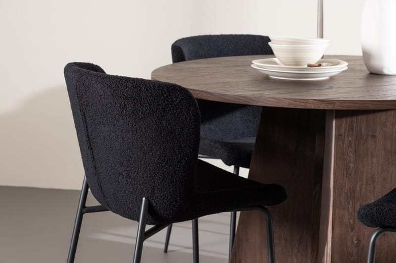 Bootcut Runt Litet Matbord 110 cm med 4 Modesto Matstol - Möbler - Matplats - Matgrupp & matbord med stolar