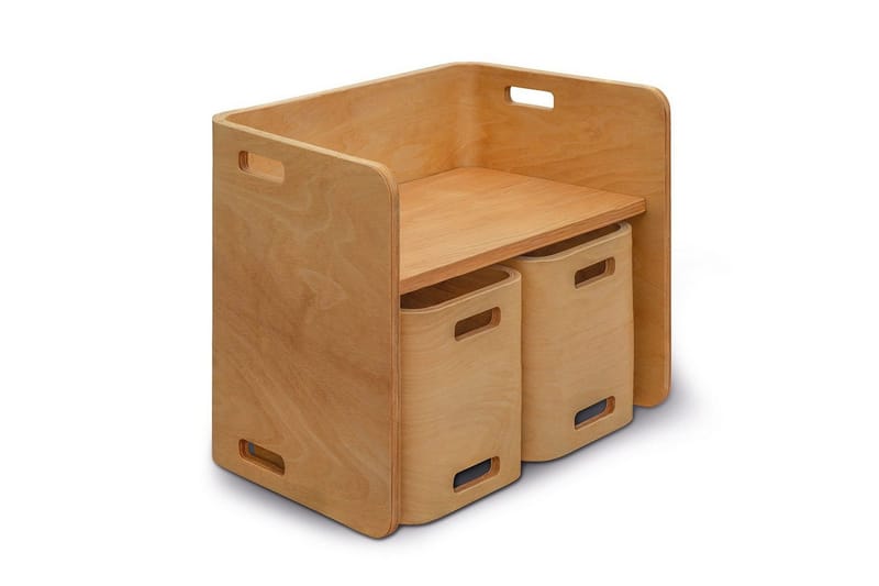 Bord och stolar set (3 delar) Miraeny Natur - Natur - Barn & bebis - Barnmöbler - Barnbord