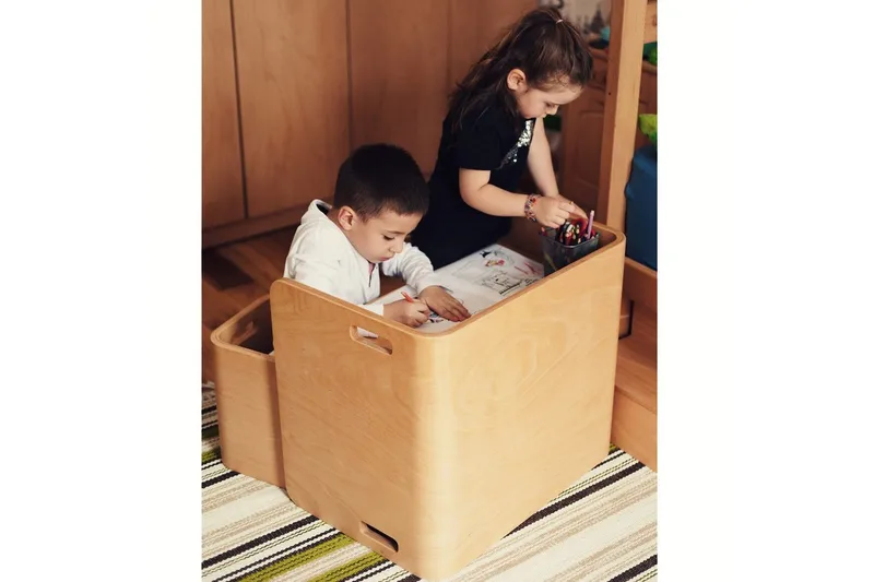 Bord och stolar set (3 delar) Miraeny Natur - Natur - Barn & bebis - Barnmöbler - Barnbord