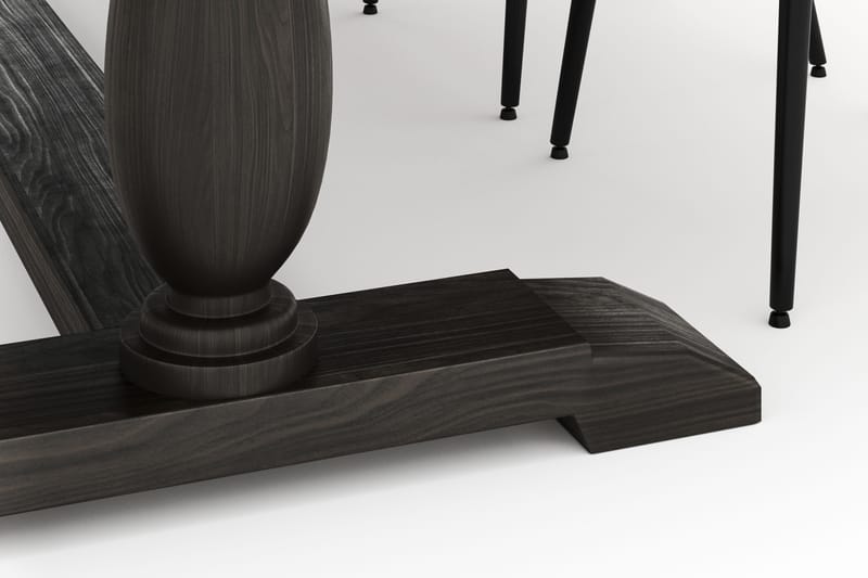 Boris Matgrupp 200x100cm med 4 Alsarp Matstolar - Brun - Möbler - Matplats - Matgrupp & matbord med stolar