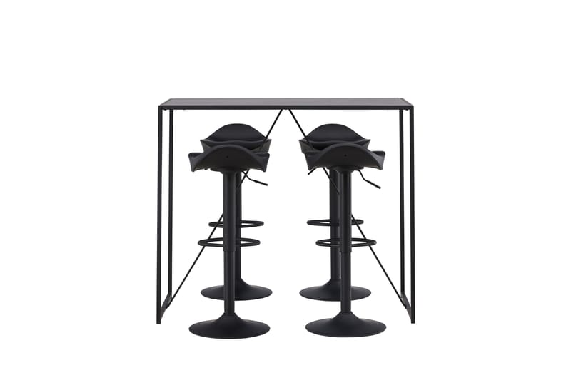 Brea Matgrupp 120 cm Rektangulär med 4 Adesto stolar - Svart - Möbler - Matplats - Matgrupp & matbord med stolar