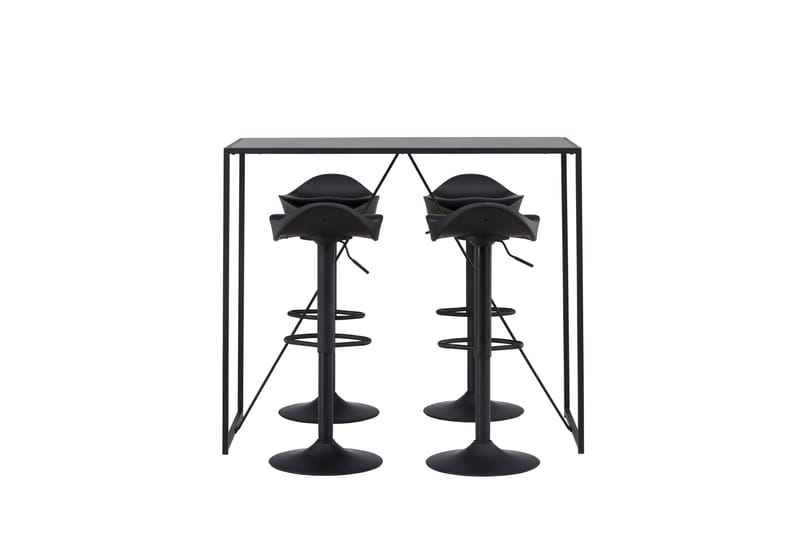 Brea Matgrupp 120 cm Rektangulär med 4 Adesto stolar - Svart - Möbler - Matplats - Matgrupp & matbord med stolar