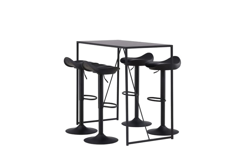 Brea Matgrupp 120 cm Rektangulär med 4 Adesto stolar - Svart - Möbler - Matplats - Matgrupp & matbord med stolar