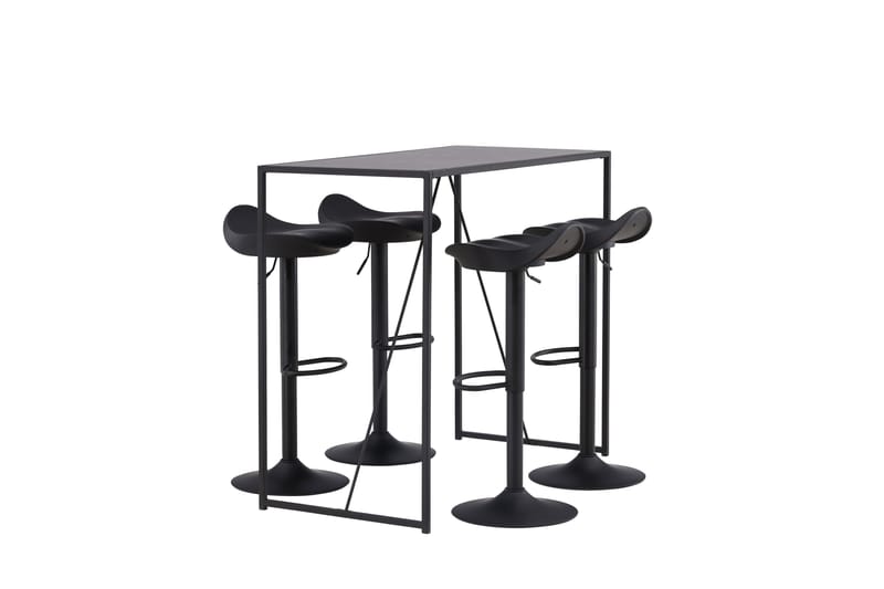 Brea Matgrupp 120 cm Rektangulär med 4 Adesto stolar - Svart - Möbler - Matplats - Matgrupp & matbord med stolar