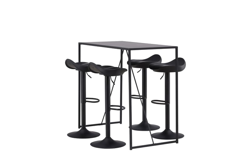 Brea Matgrupp 120 cm Rektangulär med 4 Adesto stolar - Svart - Möbler - Matplats - Matgrupp & matbord med stolar