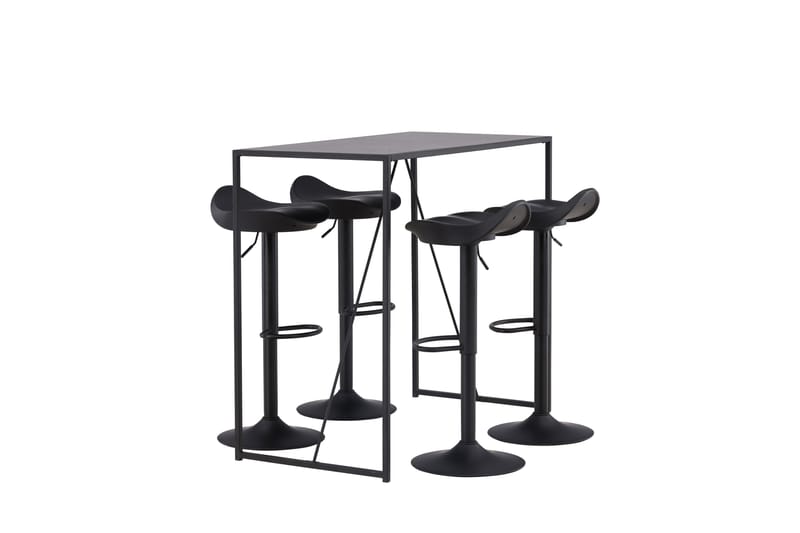 Brea Matgrupp 120 cm Rektangulär med 4 Adesto stolar - Svart - Möbler - Matplats - Matgrupp & matbord med stolar