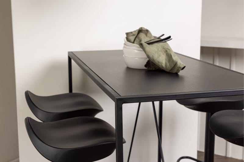 Brea Matgrupp 120 cm Rektangulär med 4 Adesto stolar - Svart - Möbler - Matplats - Matgrupp & matbord med stolar
