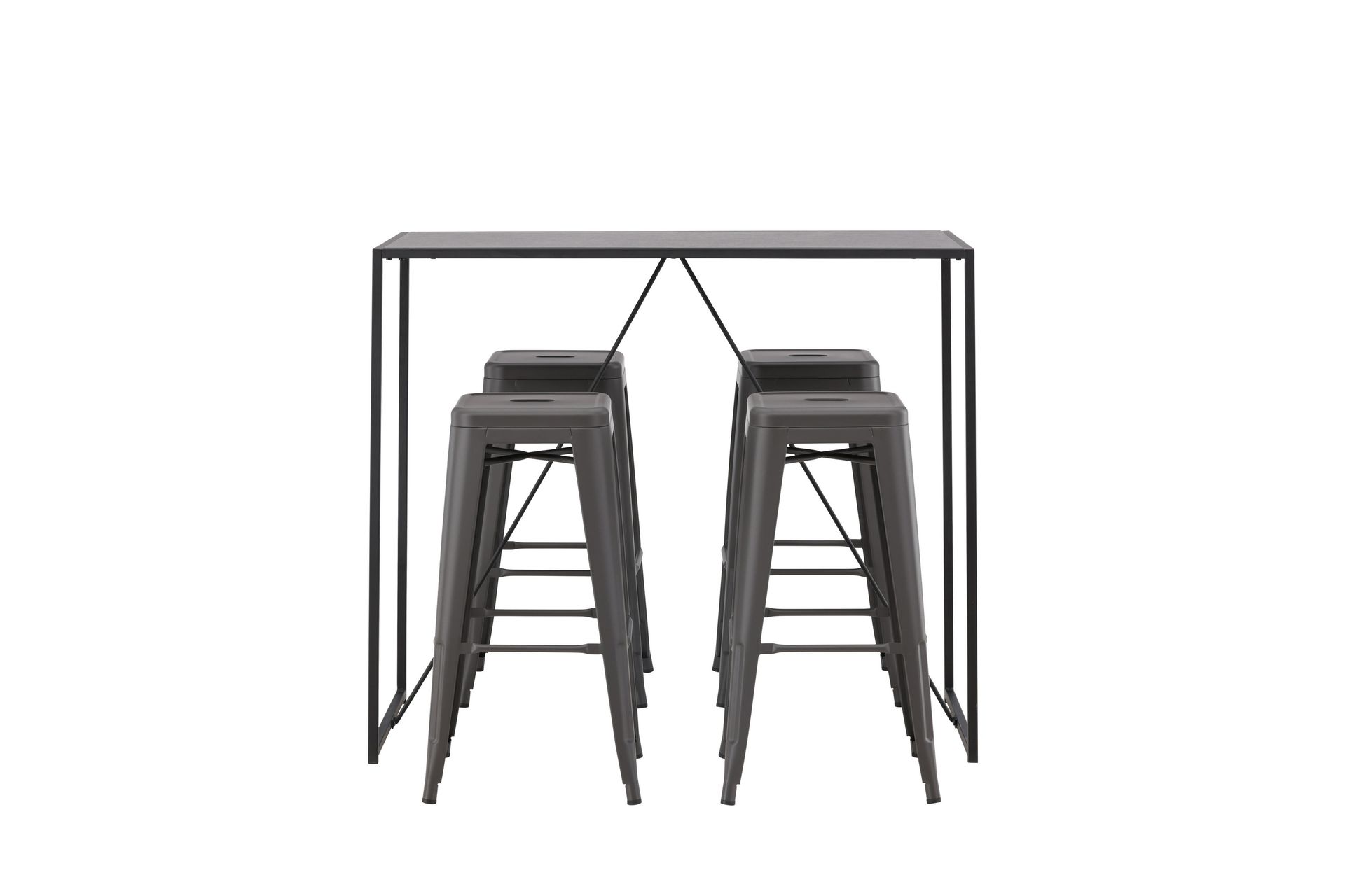 Brea Matgrupp 120 cm Rektangulär med 4 Tempe stolar - Svart - Möbler - Matplats - Matgrupp & matbord med stolar