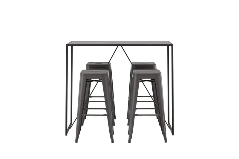 Brea Matgrupp 120 cm Rektangulär med 4 Tempe stolar - Svart - Möbler - Matplats - Matgrupp & matbord med stolar