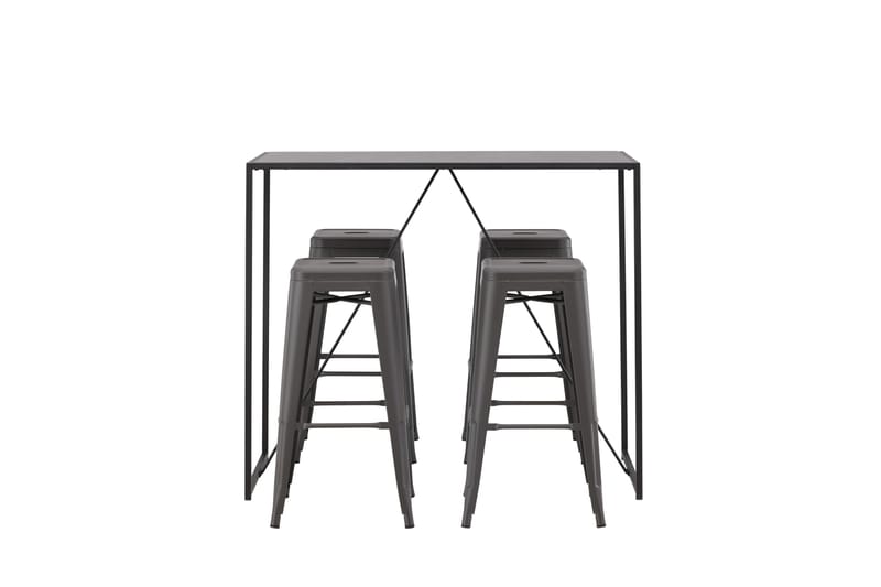 Brea Matgrupp 120 cm Rektangulär med 4 Tempe stolar - Svart - Möbler - Matplats - Matgrupp & matbord med stolar
