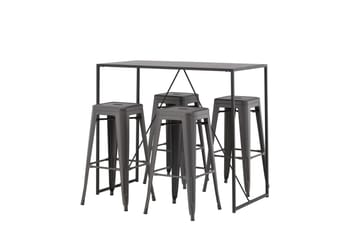 Brea Matgrupp 120 cm Rektangulär med 4 Tempe stolar - Svart - Möbler - Matplats - Matgrupp & matbord med stolar