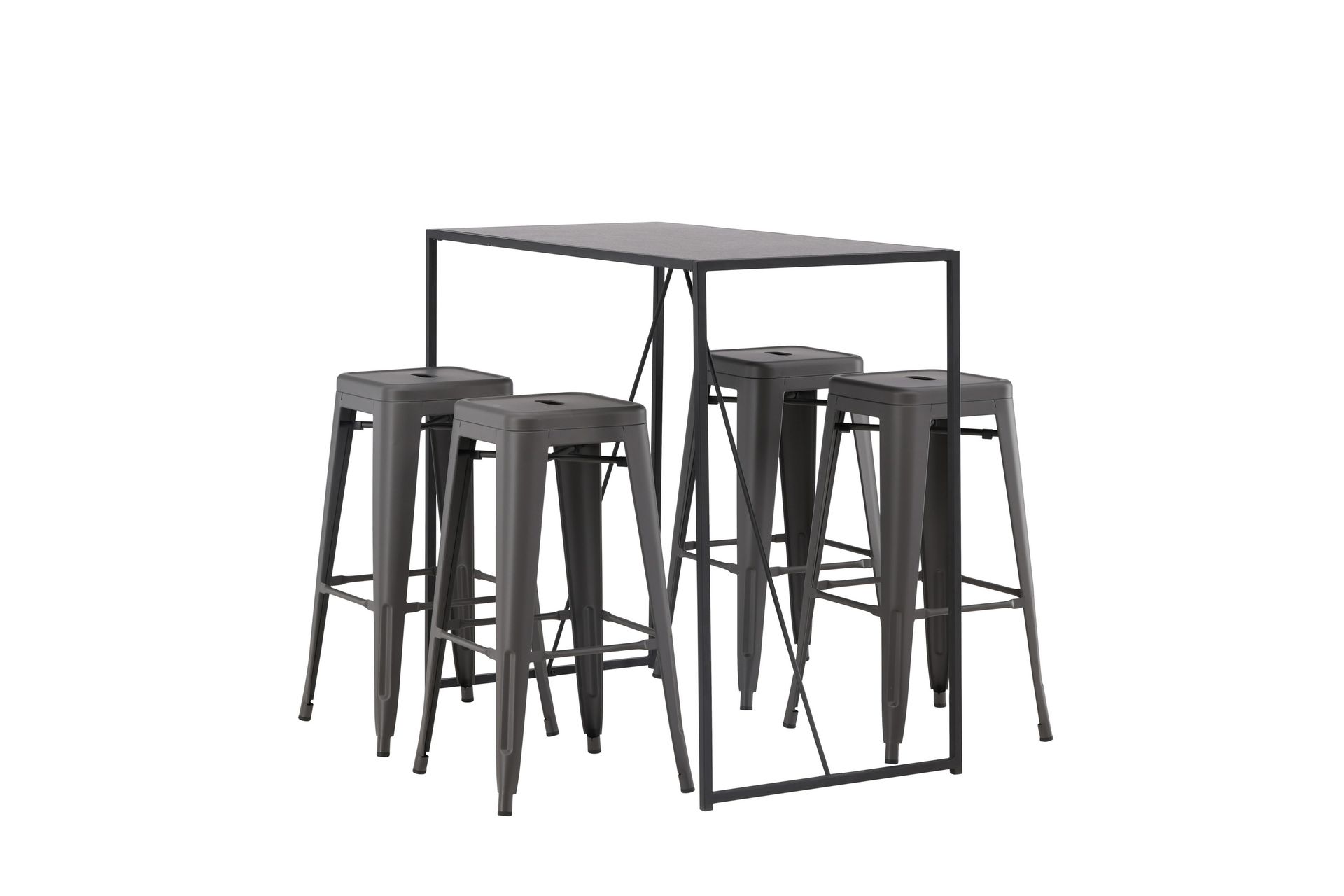 Brea Matgrupp 120 cm Rektangulär med 4 Tempe stolar - Svart - Möbler - Matplats - Matgrupp & matbord med stolar