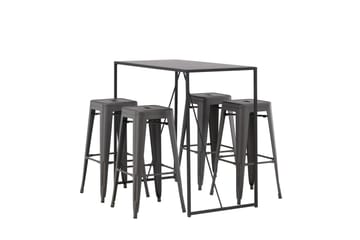 Brea Matgrupp 120 cm Rektangulär med 4 Tempe stolar - Svart - Möbler - Matplats - Matgrupp & matbord med stolar
