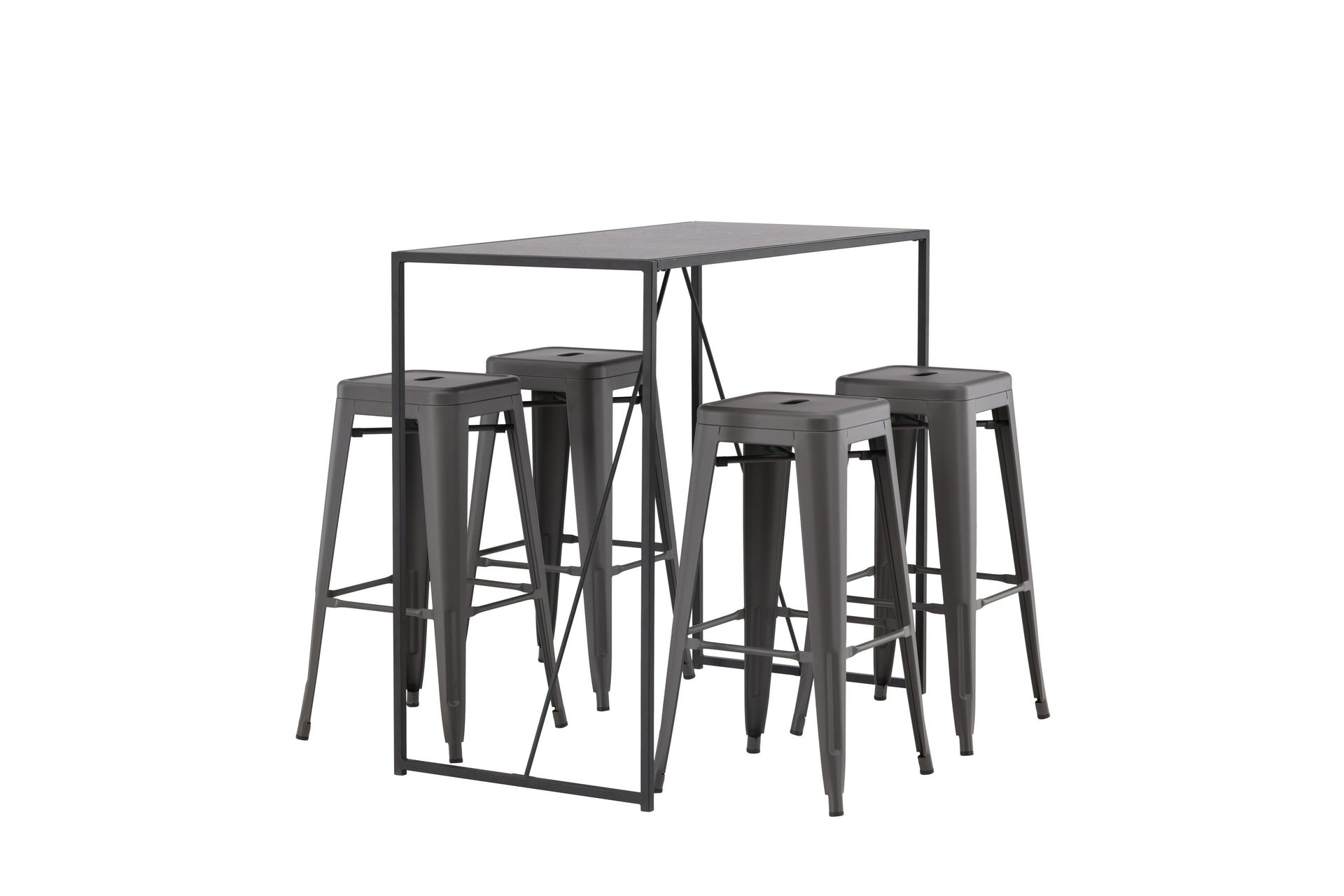 Brea Matgrupp 120 cm Rektangulär med 4 Tempe stolar - Svart - Möbler - Matplats - Matgrupp & matbord med stolar