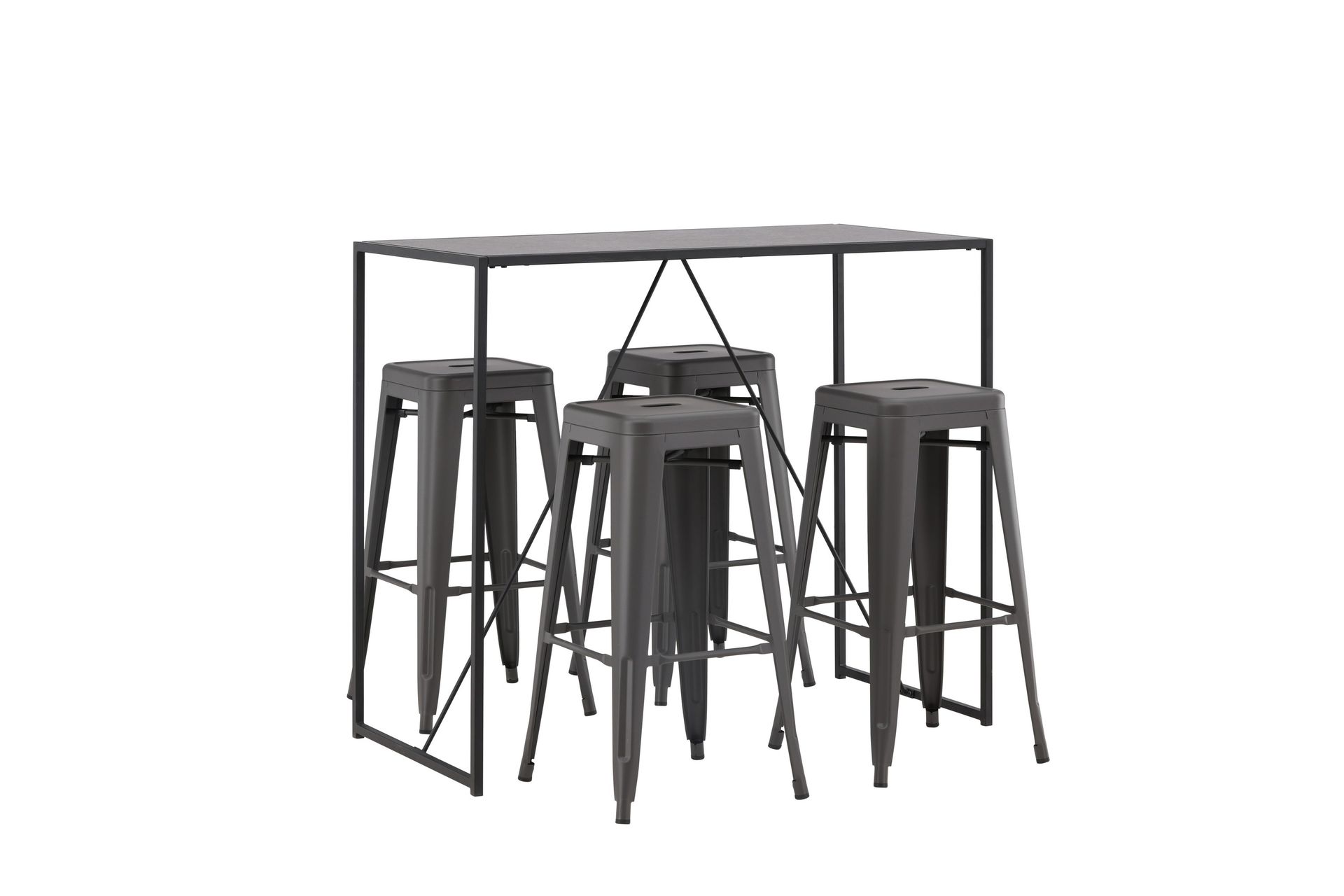 Brea Matgrupp 120 cm Rektangulär med 4 Tempe stolar - Svart - Möbler - Matplats - Matgrupp & matbord med stolar