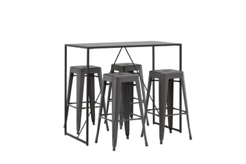 Brea Matgrupp 120 cm Rektangulär med 4 Tempe stolar - Svart - Möbler - Matplats - Matgrupp & matbord med stolar