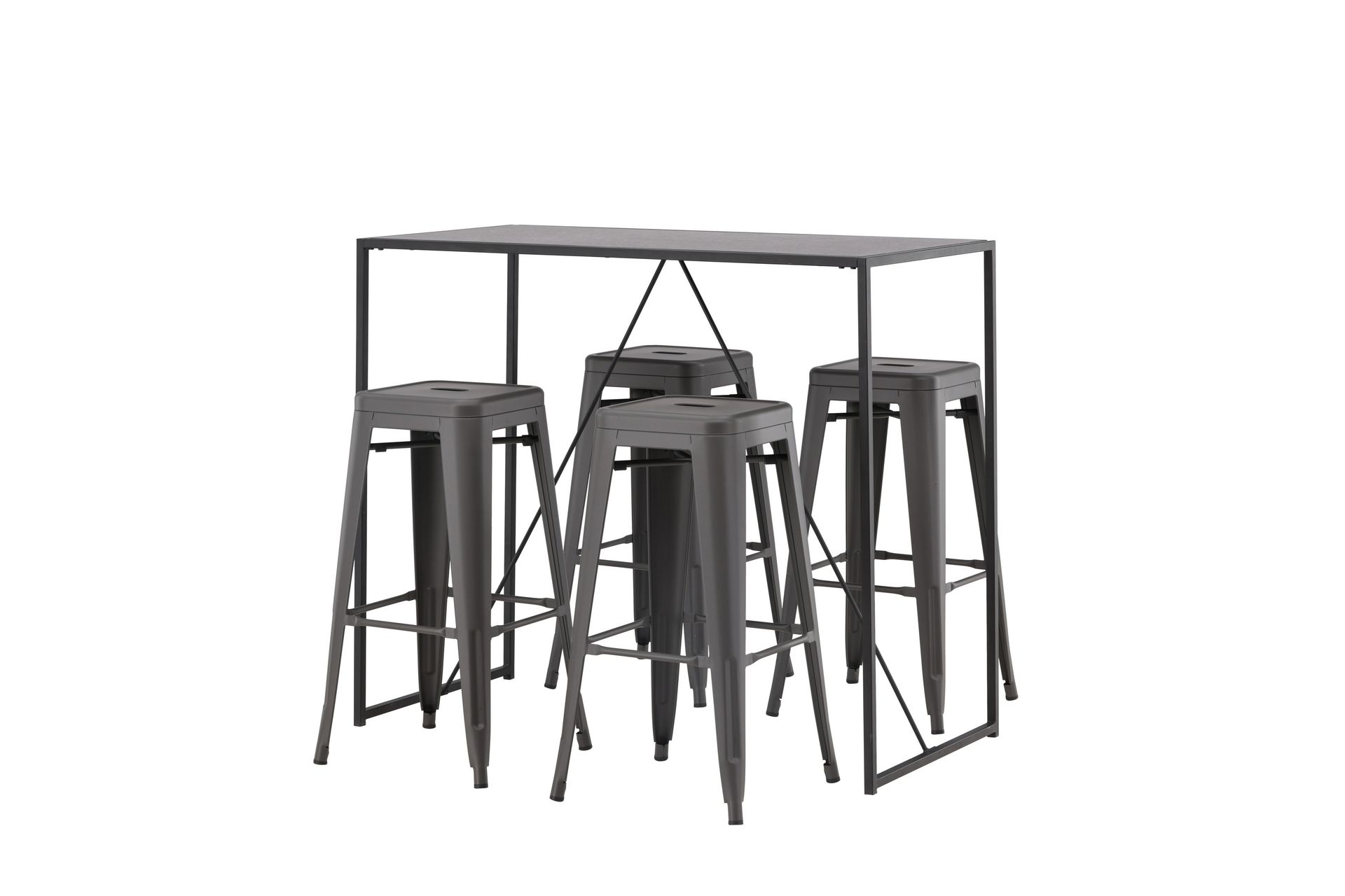 Brea Matgrupp 120 cm Rektangulär med 4 Tempe stolar - Svart - Möbler - Matplats - Matgrupp & matbord med stolar