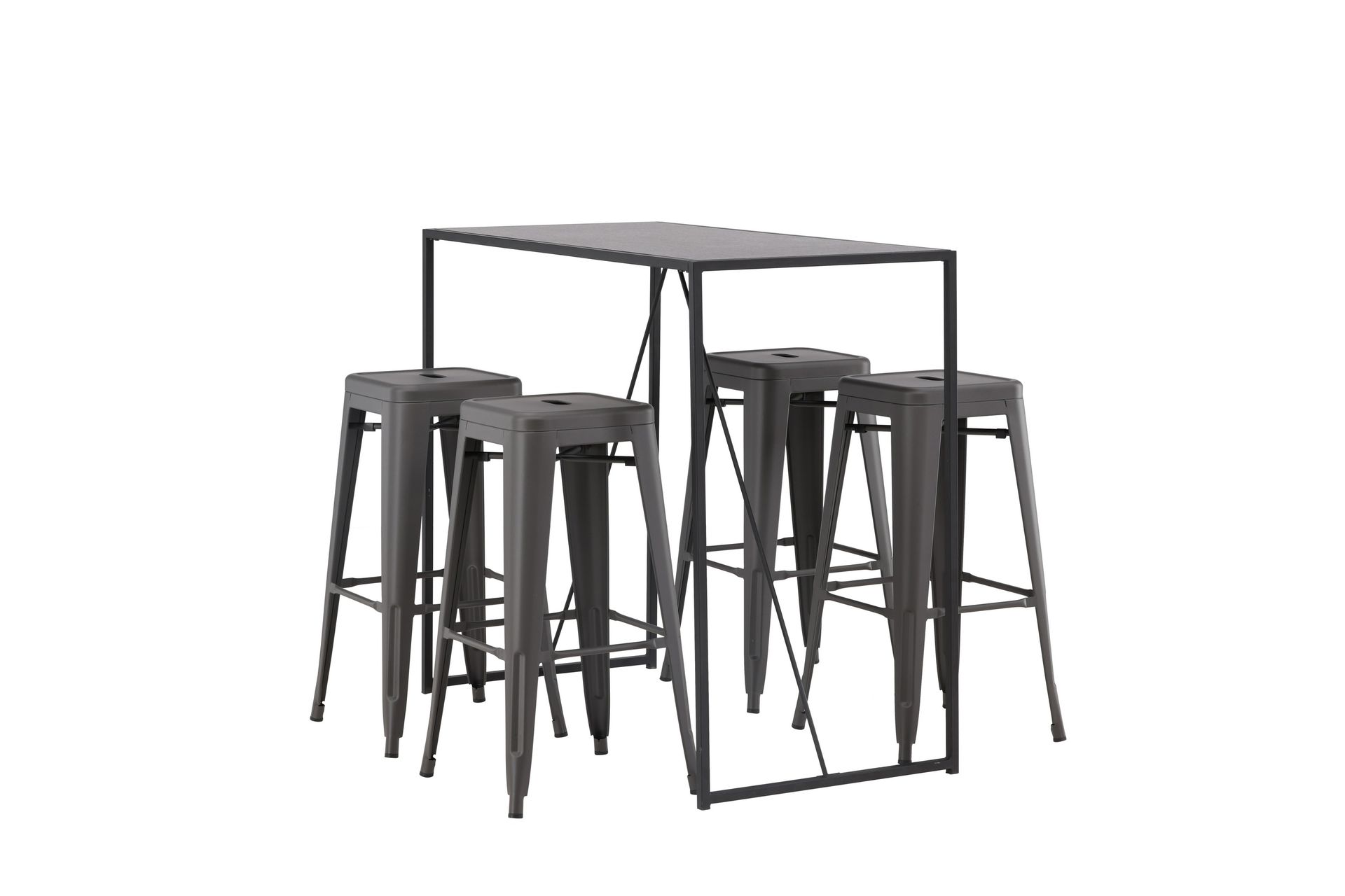 Brea Matgrupp 120 cm Rektangulär med 4 Tempe stolar - Svart - Möbler - Matplats - Matgrupp & matbord med stolar