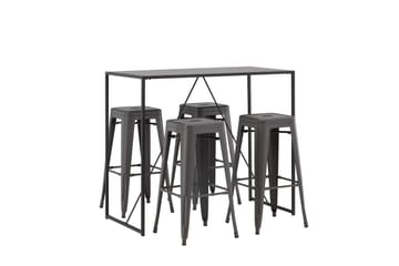 Brea Matgrupp 120 cm Rektangulär med 4 Tempe stolar - Svart - Möbler - Matplats - Matgrupp & matbord med stolar