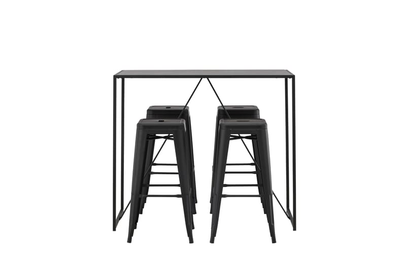 Brea Matgrupp 120 cm Rektangulär med 4 Tempe stolar - Svart - Möbler - Matplats - Matgrupp & matbord med stolar