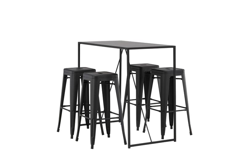 Brea Matgrupp 120 cm Rektangulär med 4 Tempe stolar - Svart - Möbler - Matplats - Matgrupp & matbord med stolar