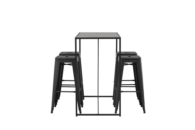Brea Matgrupp 120 cm Rektangulär med 4 Tempe stolar - Svart - Möbler - Matplats - Matgrupp & matbord med stolar