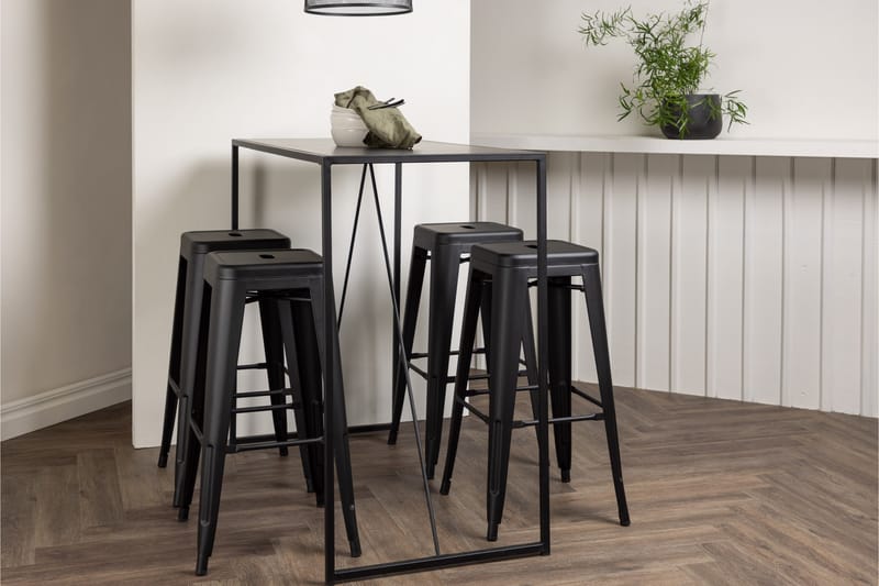 Brea Matgrupp 120 cm Rektangulär med 4 Tempe stolar - Svart - Möbler - Matplats - Matgrupp & matbord med stolar