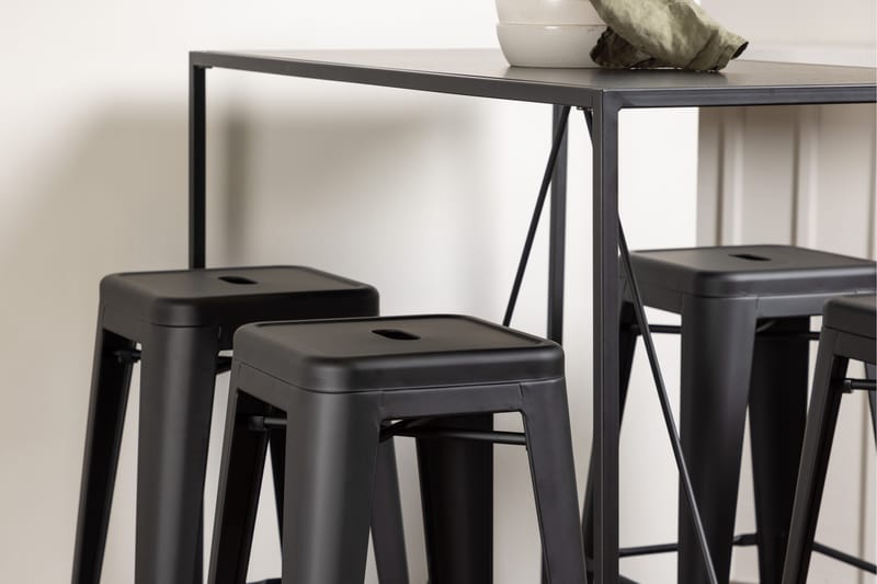 Brea Matgrupp 120 cm Rektangulär med 4 Tempe stolar - Svart - Möbler - Matplats - Matgrupp & matbord med stolar