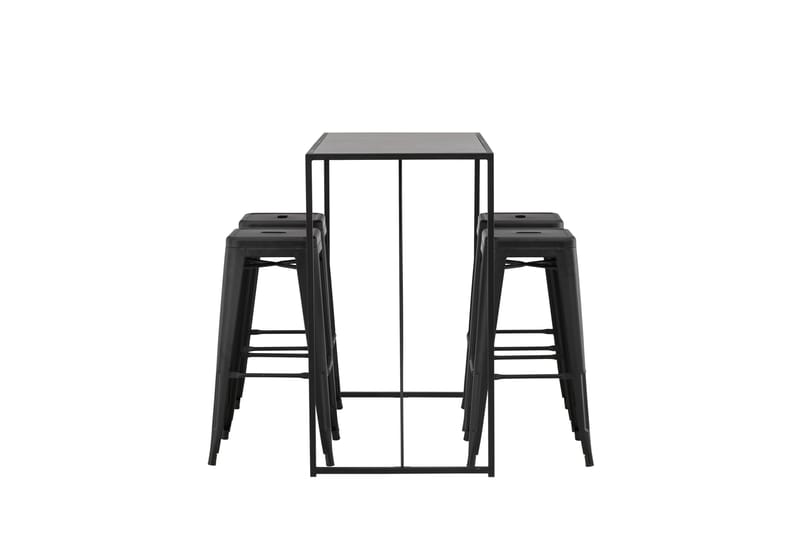 Brea Matgrupp 120 cm Rektangulär med 4 Tempe stolar - Svart - Möbler - Matplats - Matgrupp & matbord med stolar