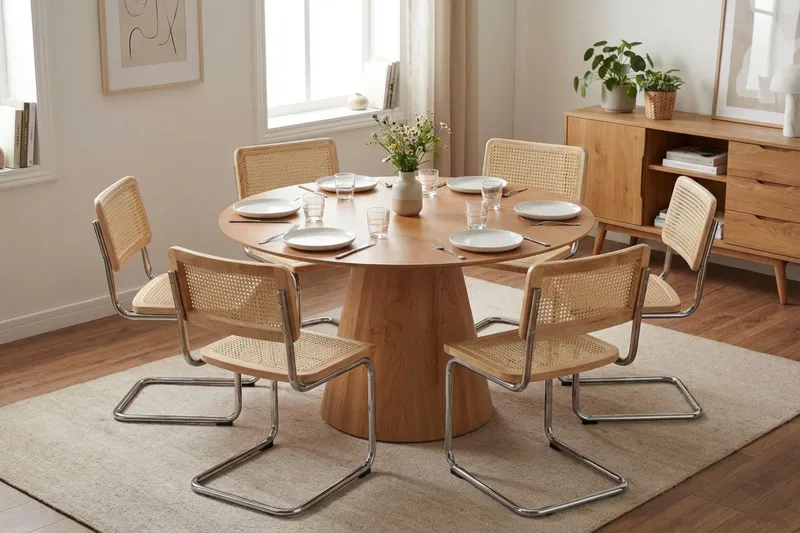 Build Matstol i Rotting - Natur/Krom - Möbler - Matplats - Matstol & köksstol