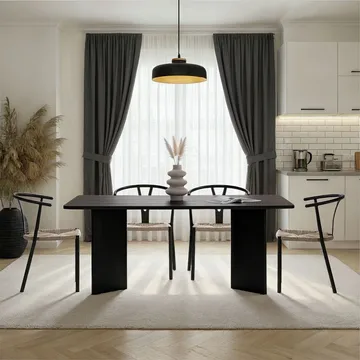 Cadron Matbord 180 cm Rektangulär - Trä Svart - Möbler - Matplats - Matbord & köksbord